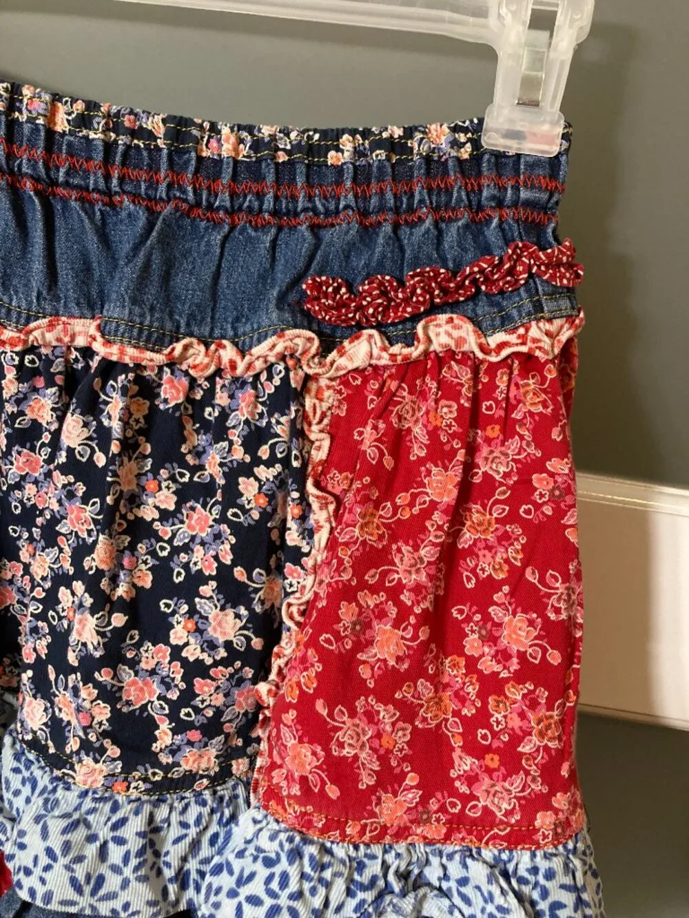 Oilily Denim Ruffle Twirly Swing Skirt - 104. 4 5 6